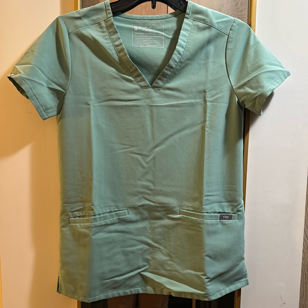 Figs XXS Jade Casma Scrub Top